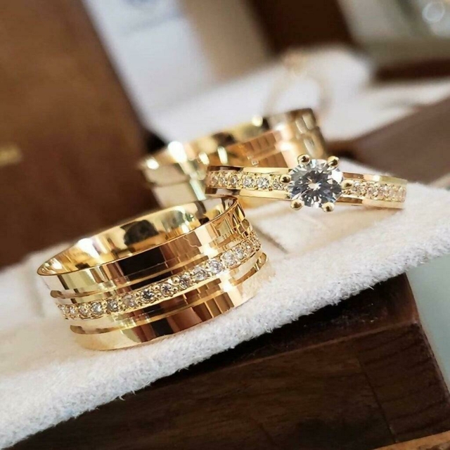 Par de alianças de casamento - ouro 18k