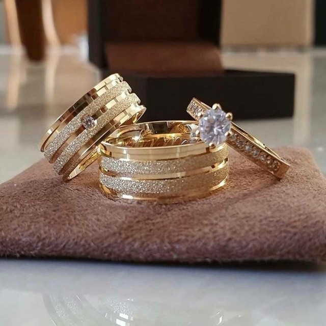 Par de alianças de casamento - ouro 18k