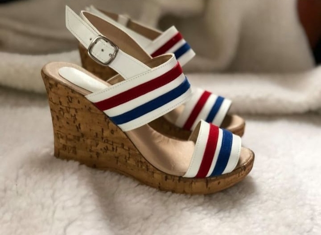 Sandalias taco chino tiras paralelas Valeri S Shoes