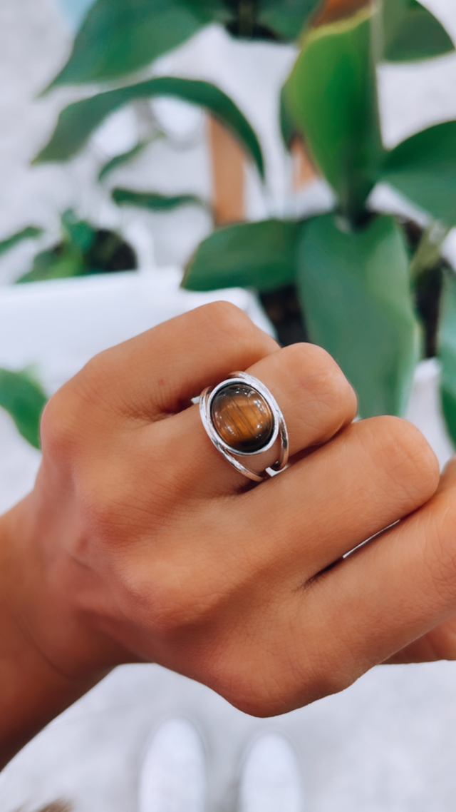 Anillo ojo de tigre hotsell