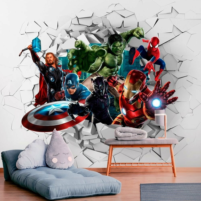 Papel de Parede Personalizado Heróis da Marvel