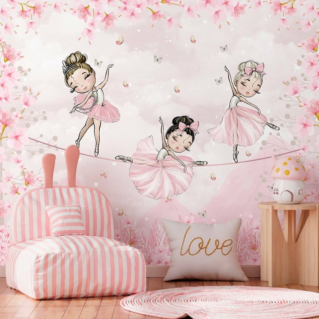 Papel de Parede Xadrez Rosa Menina