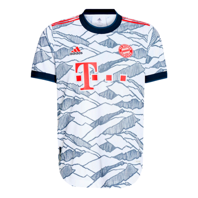 Camisa Bayern de Munique Third 21/22 Torcedor Adidas Masculina - Branca e  Azul "montanhoso"