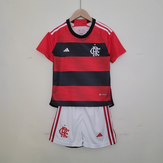 Kit Infantil I Flamengo 23/24 Adidas - Rubro Negro