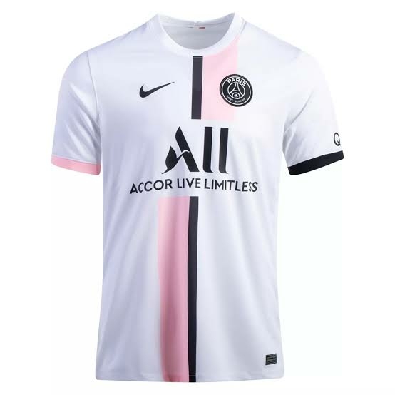Camisa Paris Saint Germain - PSG Away 21/22 Torcedor Nike Masculina -  Branco e Rosa