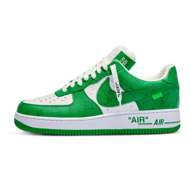 Nike green best sale white