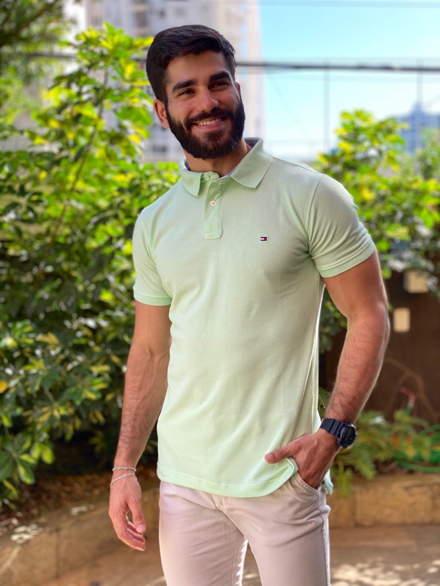 Polo tommy verde hot sale