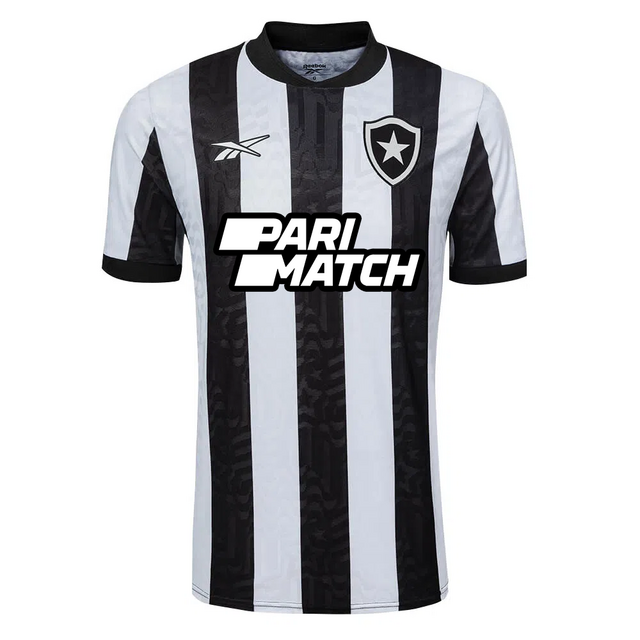 Camisa Botafogo I 23/24 Torcedor Reebok - Preta e Branca (Parimatch)