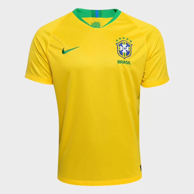 Camisa Brasil I 2018 Retrô Nike - Amarela e Verde