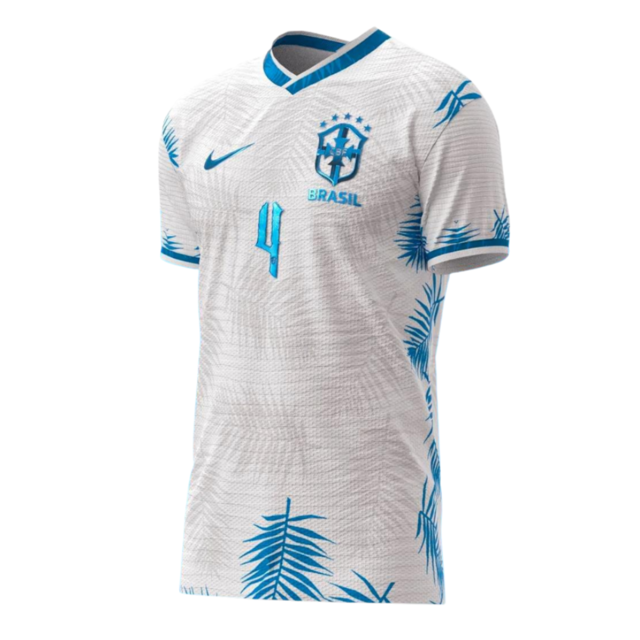 Camisa Brasil Edição Clássica 2022 Torcedor Nike - Branca e Azul