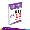 KIT 10 PORTA FOLDER DE PAREDE - A4 VERTICAL 30X21CM