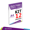Kit 12 Porta Folder de Parede - A4 Vertical 30x21CM