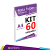 Kit 60 Porta Folder de Parede - A4 Vertical 30x21CM