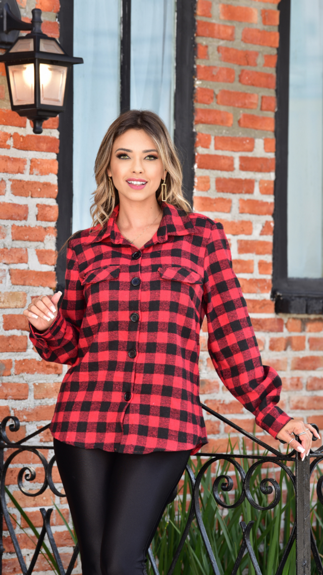 Camisa Xadrez cor Vinho Thai