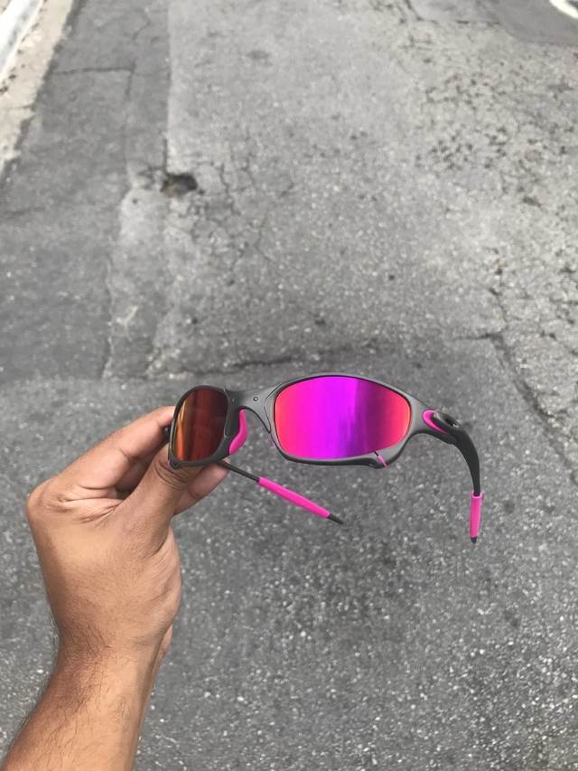 Óculos Juliet X Metal Lente Rosa + Sideblinders Kit Rosa em