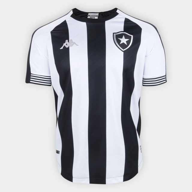 Camisa Botafogo I 20/21 - Masculina Kappa Torcedor - Preta e Branca