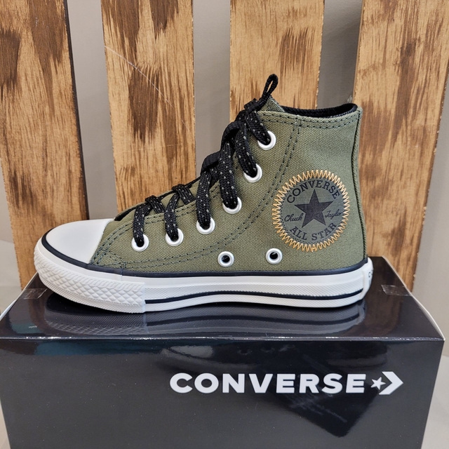 Tênis Converse All Star Chuck Taylor Dino Infantil Preto / Verde