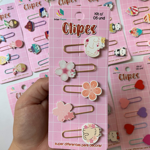 Clips de Papel Fofos Kawaii