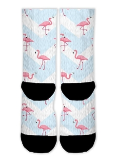Meia Divertida e Colorida - Flamingo Azul na internet