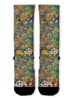 Meia Divertida e Colorida - Woodstock Paz e Amor - comprar online