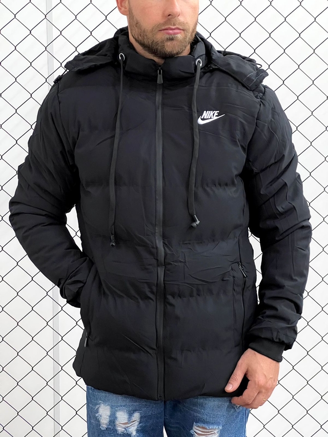 Jaqueta Puffer Bobojaco Masculino Branco Com Capuz Removível MG