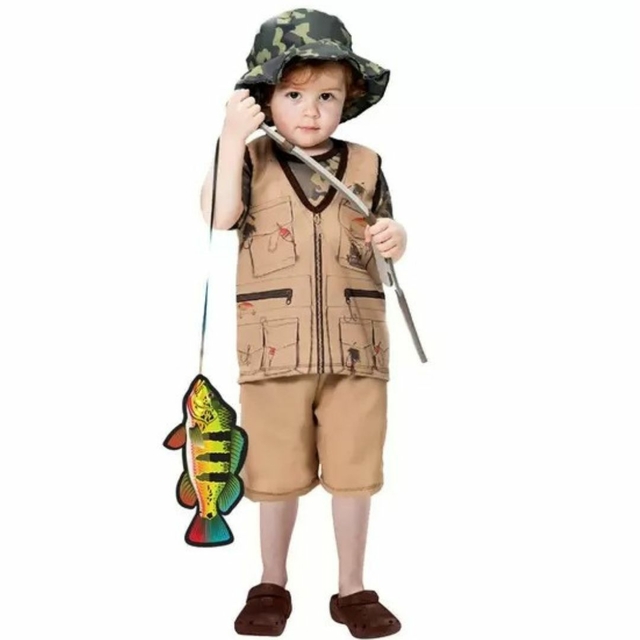 Fantasia Pescador Jose Luxo Infantil Tamanho: 2-12 anos