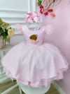 Vestido Fantasia Infantil de Festa Tema Bailarina Rosa