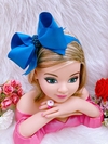 Tiara Infantil Pérolas Azul Royal Super Luxo
