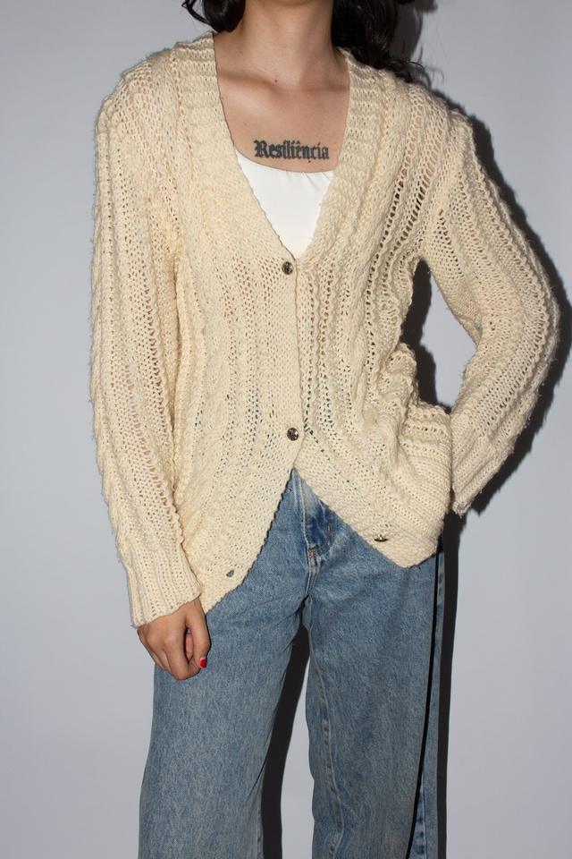 CARDIGAN CROCHÊ VINTAGE - METRÓPOLIS loja vintage