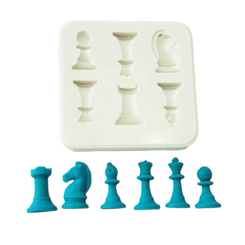 Molde de Silicone Peças de Xadrez 6 Cav