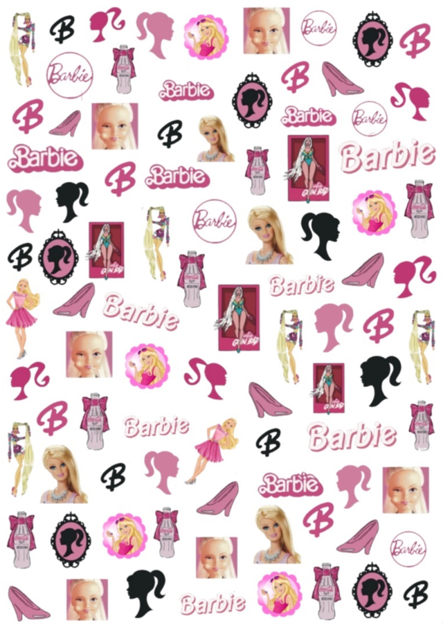 Adesivos de unhas mini cartelão barbie 2.0