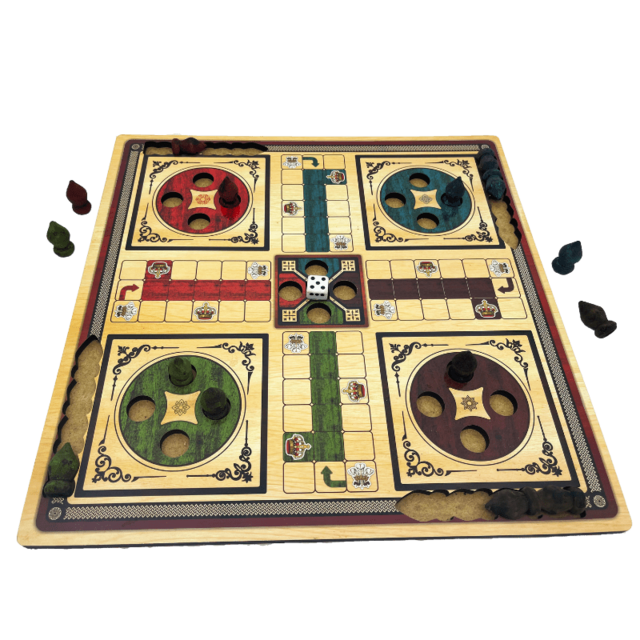 Jogo Ludo Tabuleiro Educativo Madeira Mdf Clássico Sapinhos