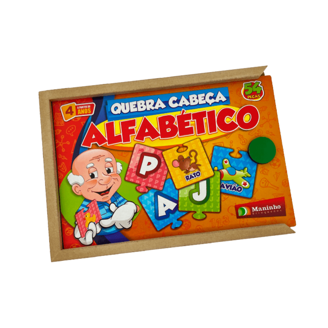 Material pedagogico quebra cabeca alfabeto