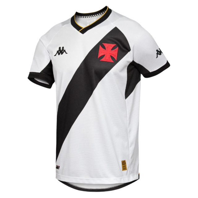 Nova Camisa do Vasco da Gama II 2023 Torcedor Kappa Masculina - Branca