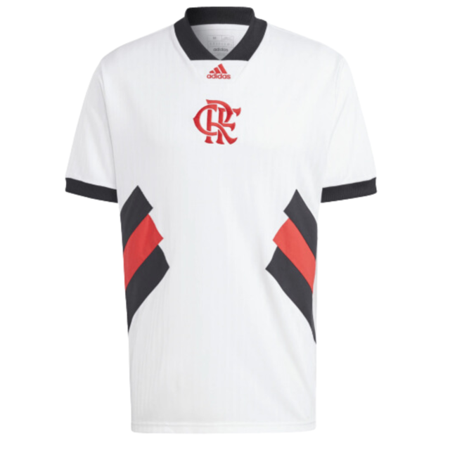 Camisa Flamengo Coleção Icon 2023 Torcedor Masculina Adidas - Branca