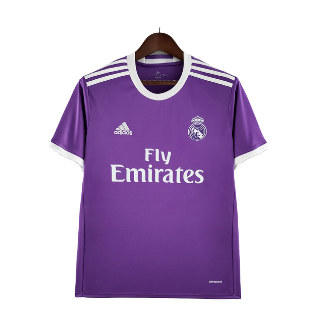 Camisa Retrô Real Madrid Away 17/18 Torcedor Adidas Masculina - Roxa