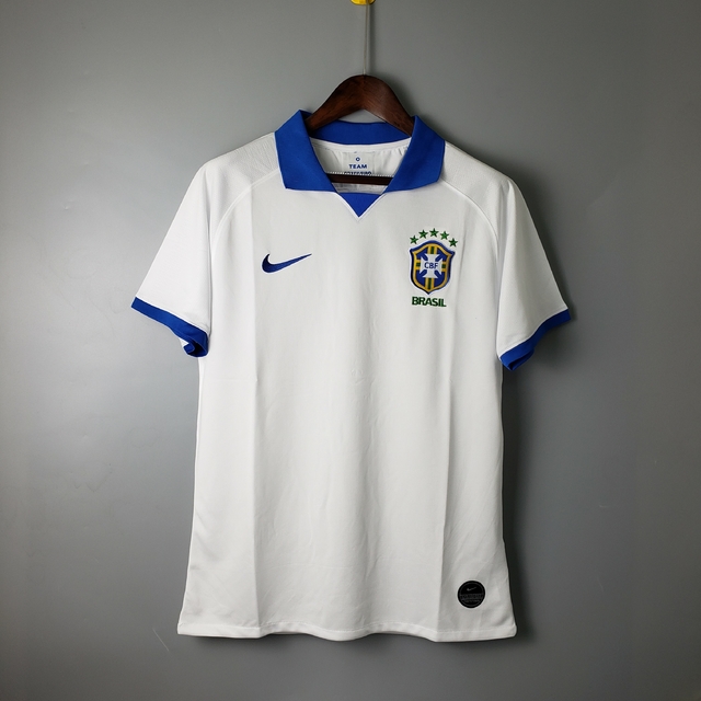 Camisa Seleção Brasileira - Torcedor Nike Masculina - Branca com Azul