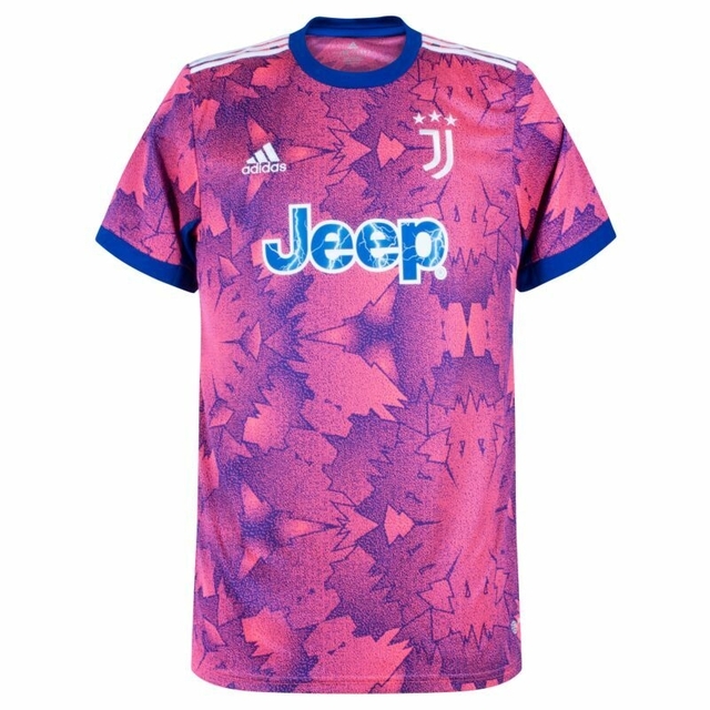 Camisa Juventus Third 22/23 Torcedor Adidas Masculina - Rosa e Azul