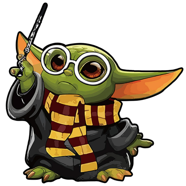 Quebra-Cabeça de Madeira - Baby Yoda Harry Potter