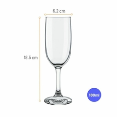 Taça Gallant Champagne 180ml (arte na cor preta 1 face) na internet