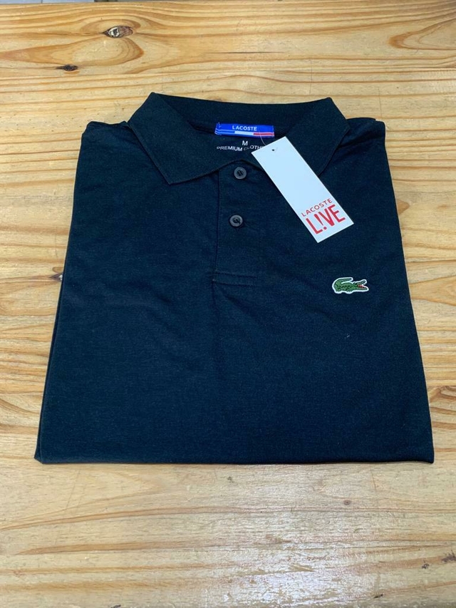 Chomba lacoste negra sales