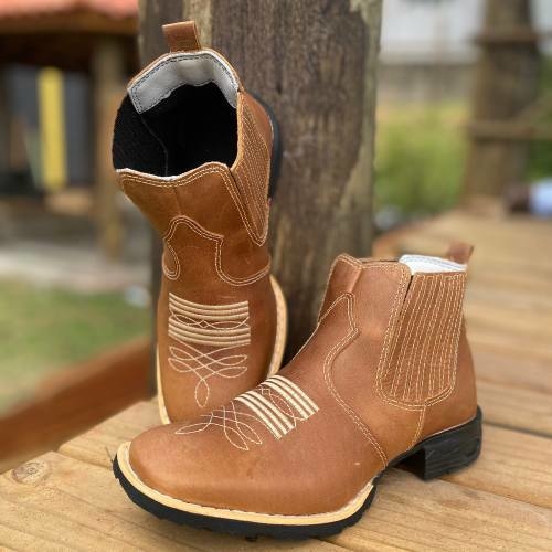 BOTINA FEMININA CARAMELO