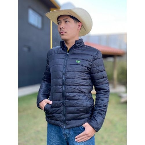 JAQUETA PUFFER BOBOJACO MASC TEX TEAM PRETA SEM TOUCA