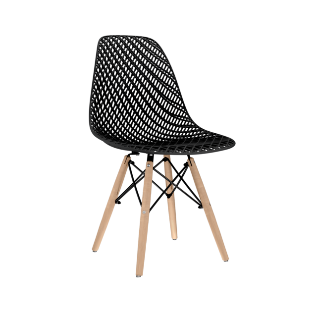 Cadeira Eames Maglia Pp Preto