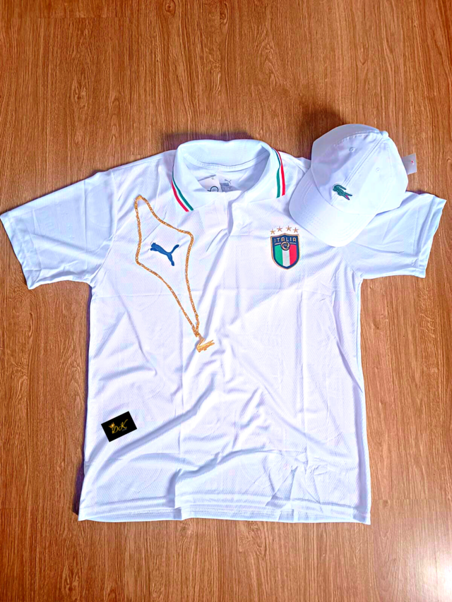 KIT CAMISA POLO ITALIA BRANCA BONE LACOSTE BRANCO CORRENTE DOURADA LACOSTE