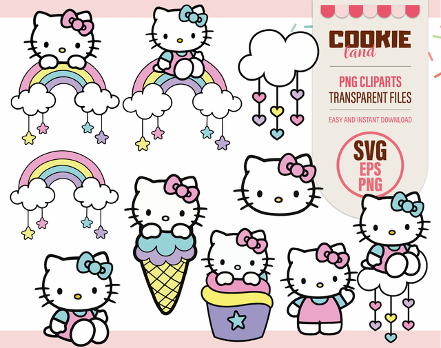 Princess Disney svg, Hello kitty svg