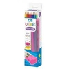 Lápis de cor cis criatic c/12 cores + estojo + apontador (rosa)