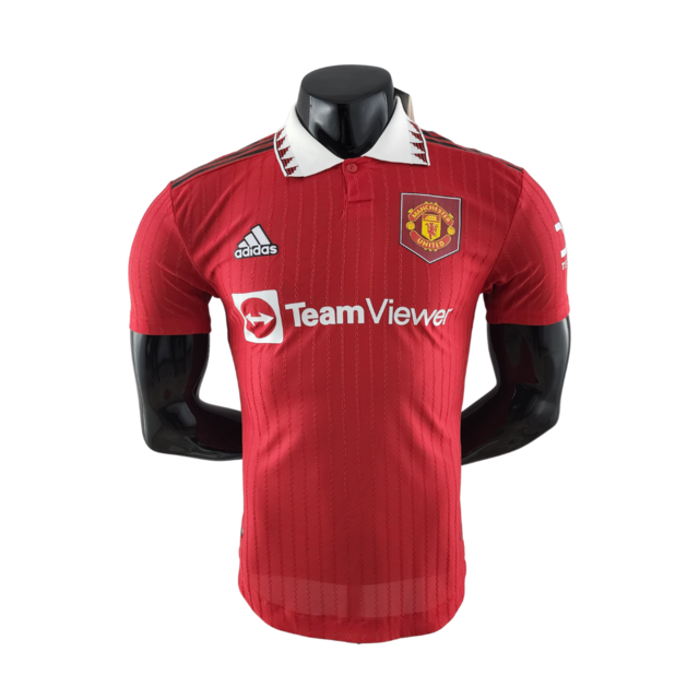 Camisa Pre Game Manchester United 2022 2023 Modelo Player Branca