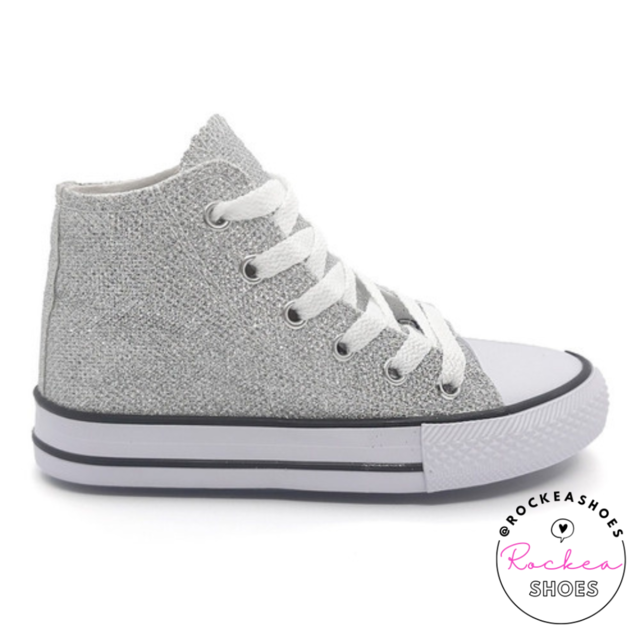 Zapatillas Nena Glitter Plateado Rockea Shoes