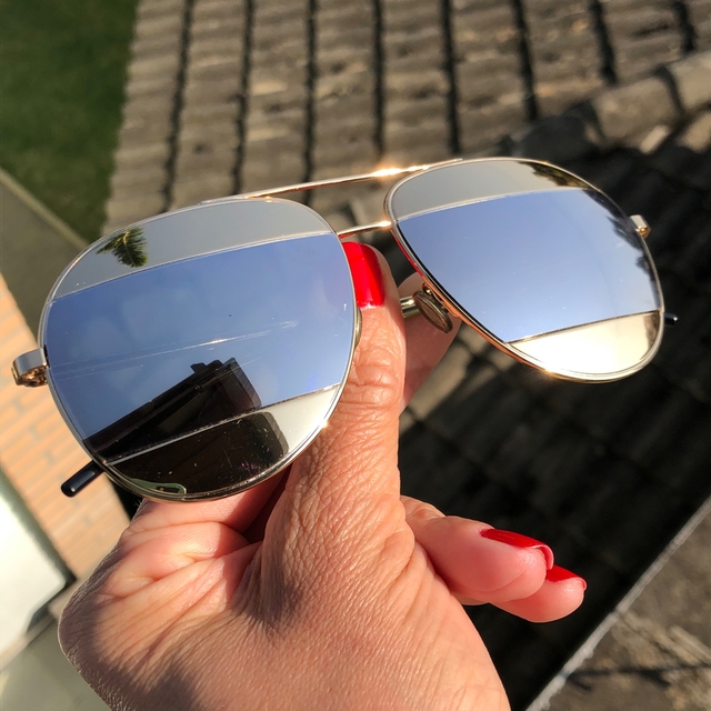 Christian dior top split aviator sunglasses